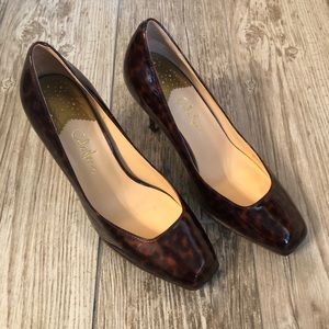 Cole Haan platform heals in leopard print